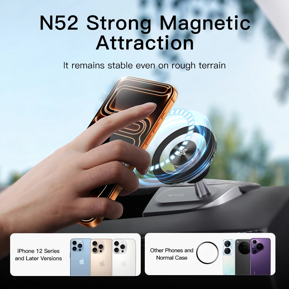 YZ For Tesla Model 3 Y YL Highland Juniper 360° Rotation Car Phone Holder ABS Strong Magnetic Mount Phone Stand 2026 Accessories