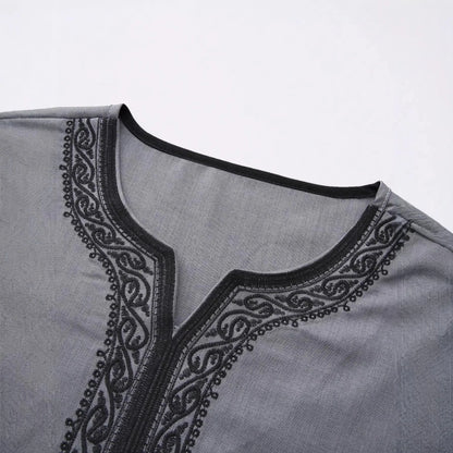 2026 Loose Stand Collar New Round Neck Arabic Men's Clothing