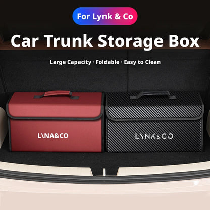 Car trunk storage box is suitable for Lynk & Co 01 02 03 05 06 07 08 09 10 Z10 Z20 900 2019-2025 leather car trunk tool box