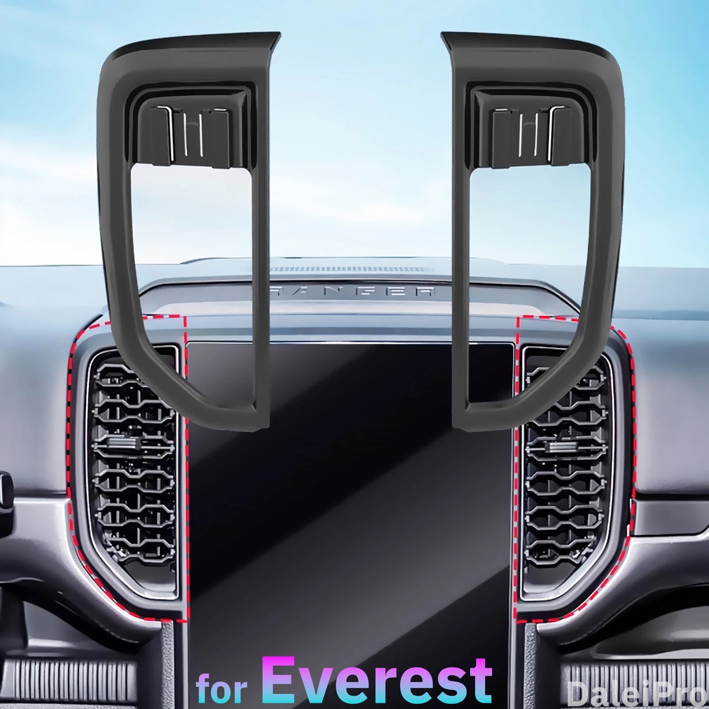 For Ford Everest 2023 2024 2025 Car Phone Holder Car Wireless Charging Mount Custom Designed Dual Phone Holder Base Accessories