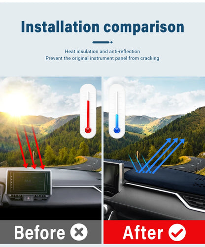 Car Dashboard Mat Sun Shade Instrument Desk Cover Accessories For Toyota RAV4 XA50 2019 2020 2021 2022 2023 2024 2025 Hybrid