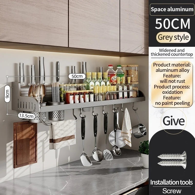 Kitchen Spice Storage Knives Holder Knife Stand Spice Rack Organizer Knives Holder Spoon and Chopsticks Rest Hanging Organizers
