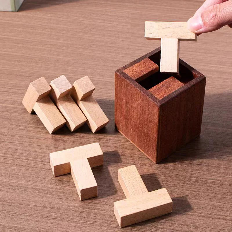 High Difficulty Impossible Wooden Puzzle Box Brain Teasers For Adults Teens IQ Test Toys Educational Mind Challenge Games