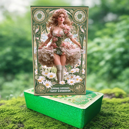 Tarot Cards for Beginners with Guidebook, Spring Sprout Tarot Deck, 80 Oracle and Tarot Cards, Cards with Gilded Learning Edge