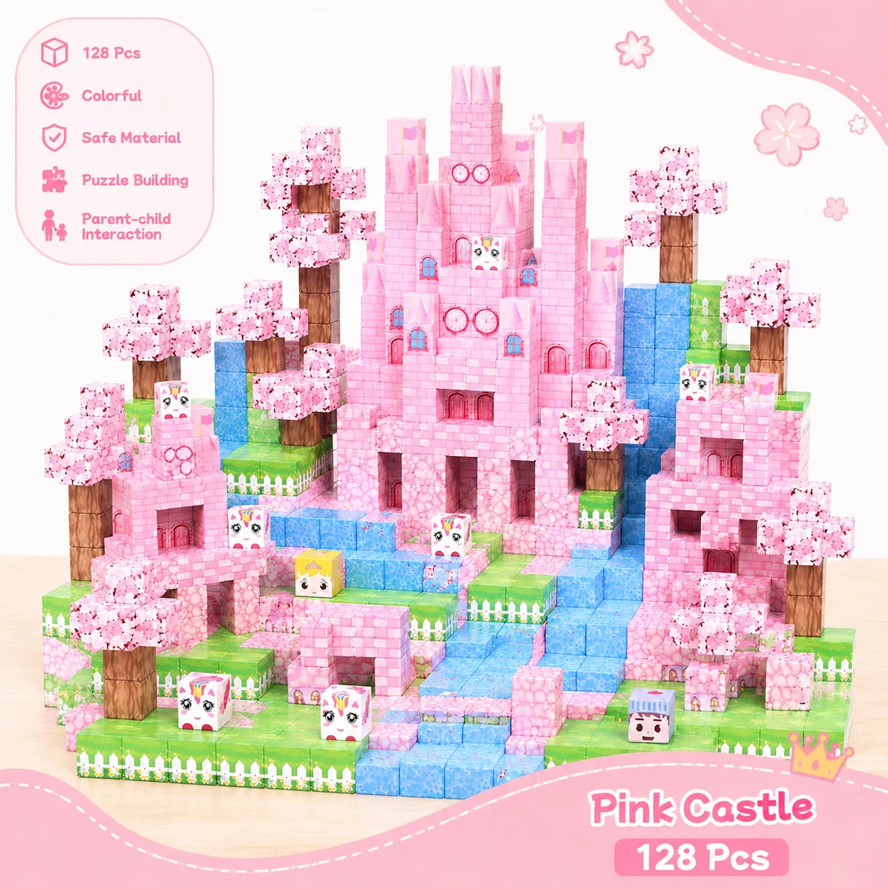 36-128 Pcs Magnetic Building Blocks Kids Magnetic Toys Cool Construction Toys Safe ABS Travel Set Xmas Halloween Gift