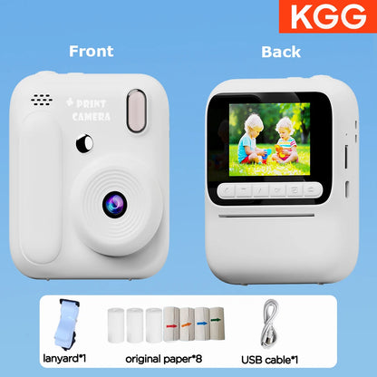Kids Instant Camera Color Printing Camera 32GB 1080P Thermal Print Toys Camera Print Photo Video Games Music Children Gift