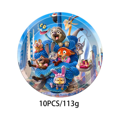 NEW Zootopia Party Favor Zootopia 2 Birthday Decoration Judy Nick Gary Party Supplies Zootropolis Coil Notebook Box Bag Card Kid