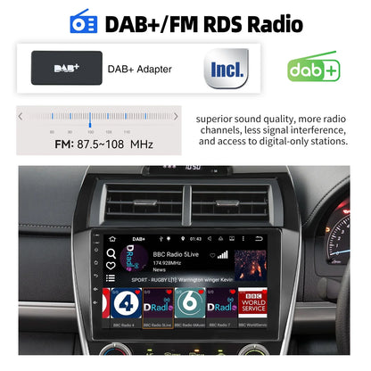 10.1" Android15 JBL For Toyota Camry 7 XV 50 55 2012 2013 2014-2015 2016 2017 Multimedia Carplay Car Player GPS Navigation Radio
