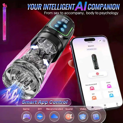 Automatic Thrusting Rotating Male Masturbator Licking Stroker Sucking Blowjob 100% Waterproof Pennis Pump Adult Sex Toys For Men