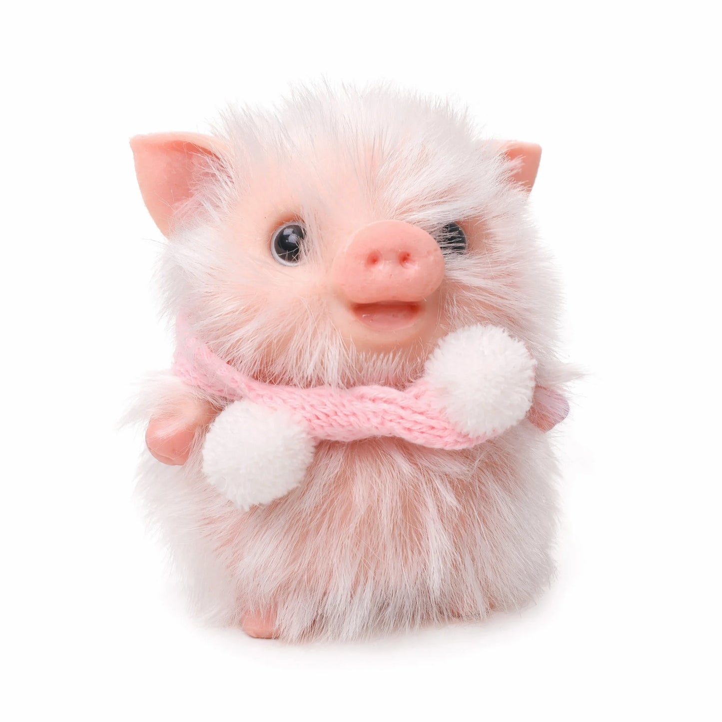 4Inch Silicone Piglet Soft Cute Mini Realistic Animals with Accessories Lifelike Reborn Newborn Pig Doll Decompression Toy Gift