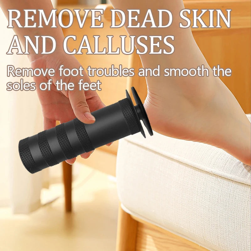 Electric callus remover with non-slip stripes with speed control and 60 sandpaper discs for dry and cracked skin calluses