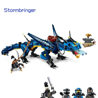601pcs Fire Dragon Attack Building Blocks Model Toys for Birthday Gift