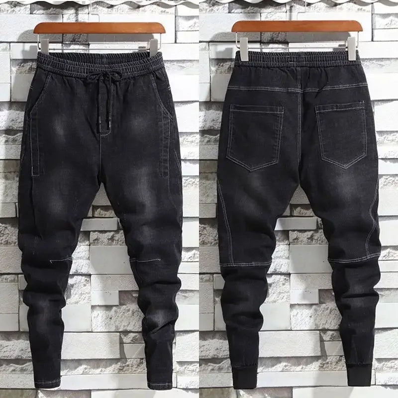 Wholesale 2022 Men's Slim Jeans Autumn Man's Feet Spiritual Social Guy Teenagers Cowboy Casual Toe Radish Black Pants Jeans