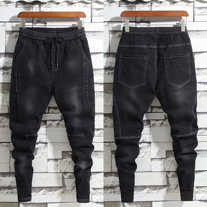 Wholesale 2022 Men's Slim Jeans Autumn Man's Feet Spiritual Social Guy Teenagers Cowboy Casual Toe Radish Black Pants Jeans