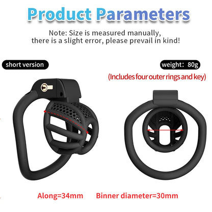 Chastity Cage Male Cock Cage Adjustable Penis Ring Slave Bondage Chastity Lock Sissy Gay Chastity Devices Sex Toys For Men Gay