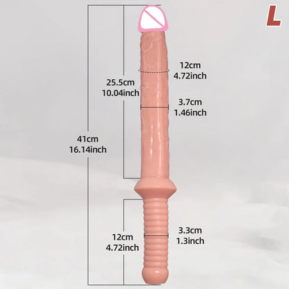 Adult Sex Toys Super Long Dildo with Handle Soft Penis Anal Plug Penetration Anal G-Spot Anal Stimulation Samurai Sword Big Dick