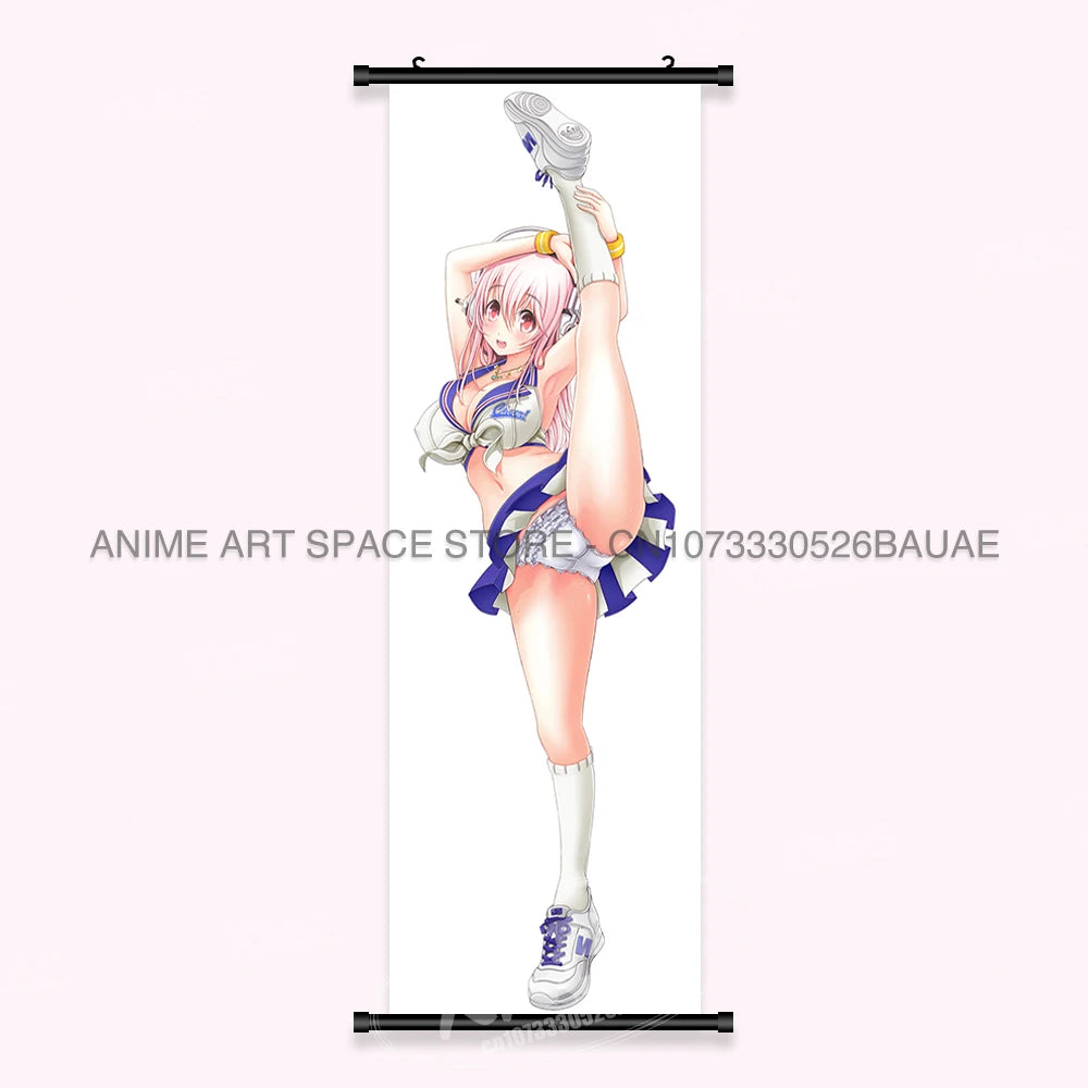 Video game Wall Artwork Canvas Scrolls Picture Anime Movie Role Poster Hanging Painting Print Home Decoration For SUPER SONICO