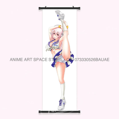 Video game Wall Artwork Canvas Scrolls Picture Anime Movie Role Poster Hanging Painting Print Home Decoration For SUPER SONICO