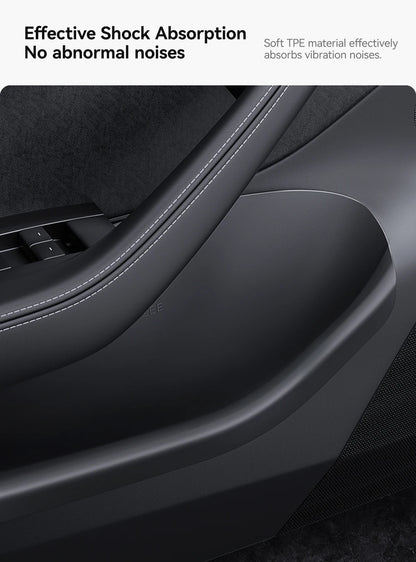 YZ For Tesla Model 3/Y/YL Highland Juniper Car Door Side Storage Box Front Rear Side TPE Door Storage Organizer Tray Accessories