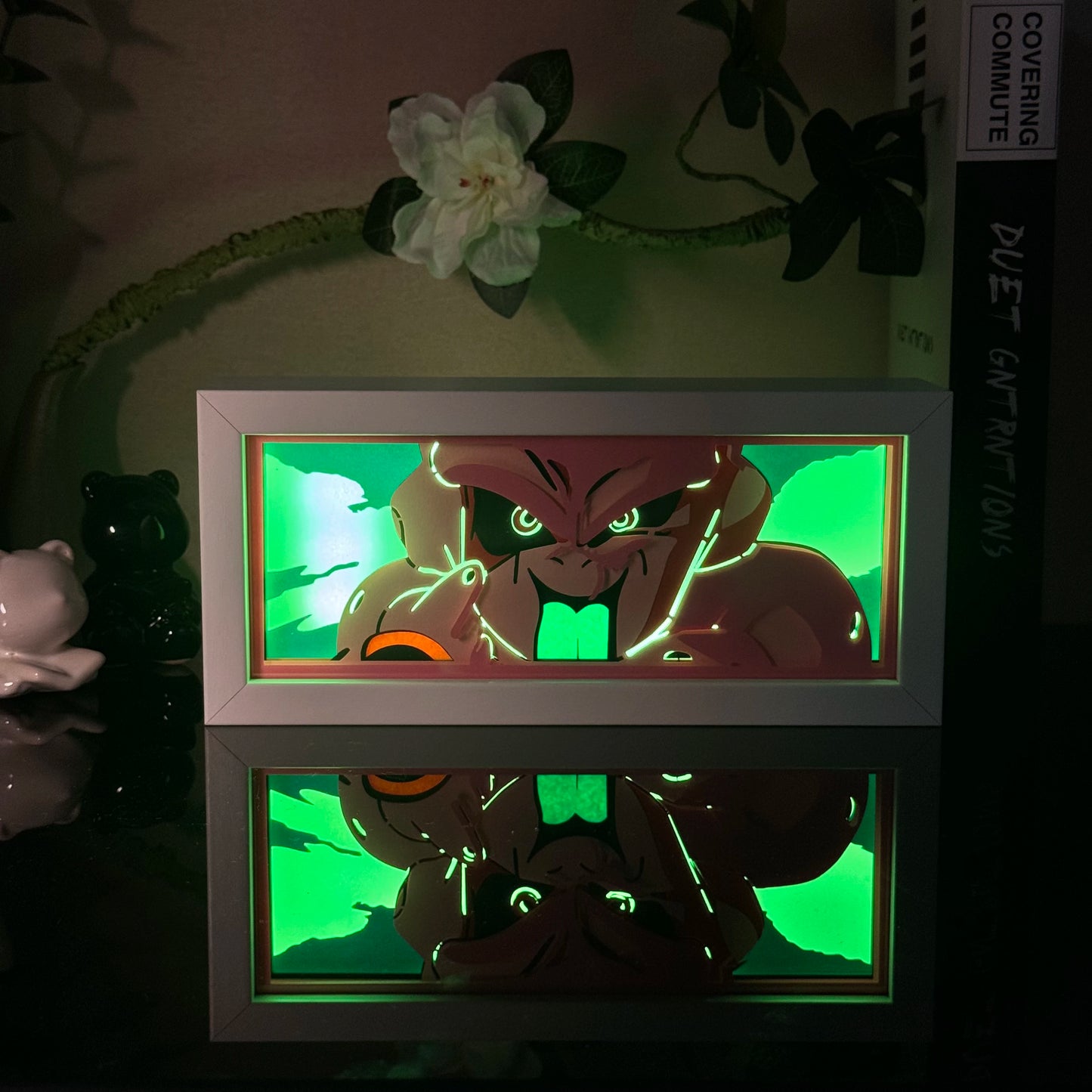 Anime Paper Carved Lamp Cute Figure 3D Paper Led Color Light Box Room Decoration Collect Night Light Gifts