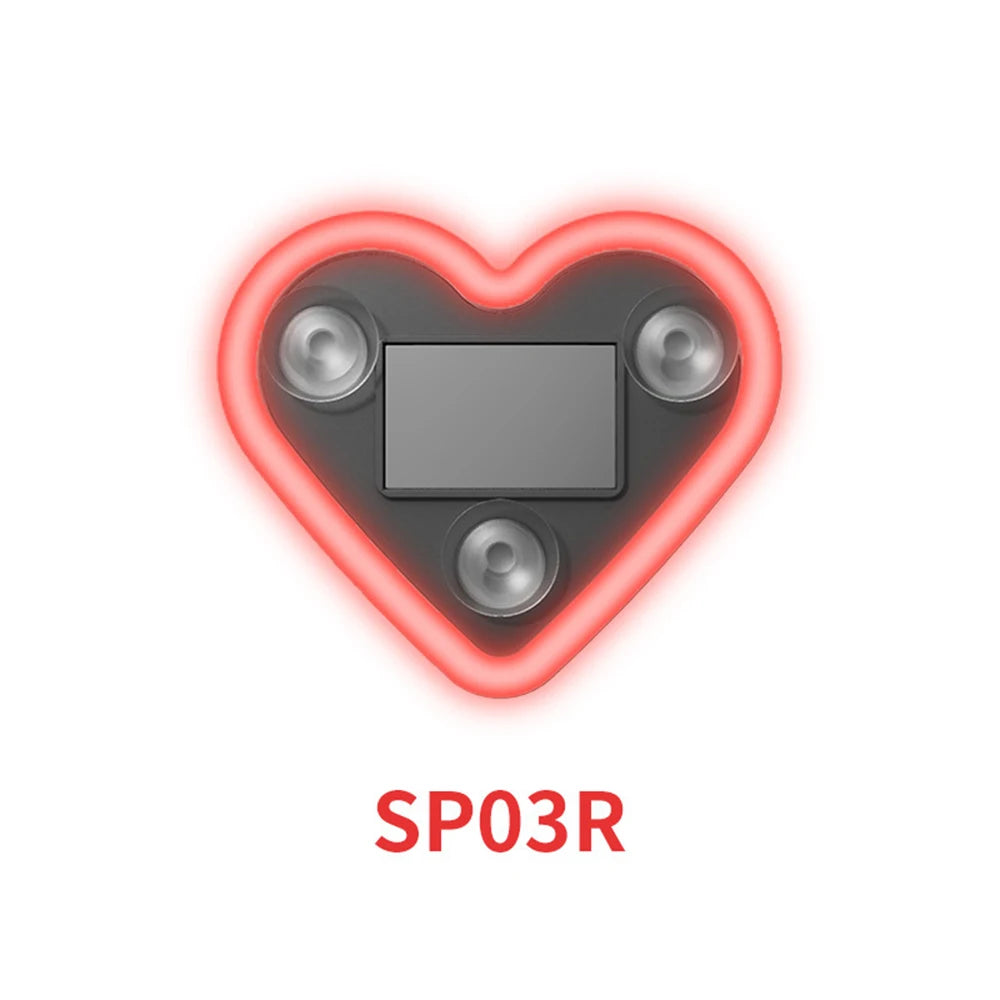 Car Solar Triangle Window Heart-Shaped Light Emitting Heart-Shaped Atmosphere Light Interior Wiring Free Led Atmosphere Ligh