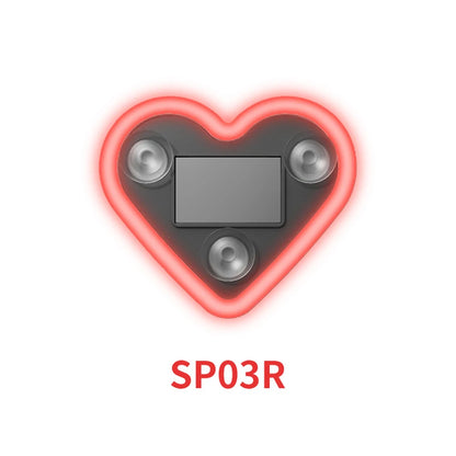 Car Solar Triangle Window Heart-Shaped Light Emitting Heart-Shaped Atmosphere Light Interior Wiring Free Led Atmosphere Ligh