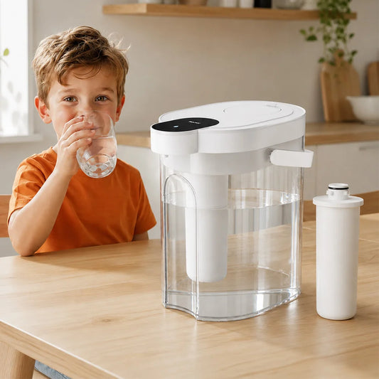 ROUNY Portable Water Dispenser, Rechargeable Desktop Water Filter with UF Filtration for Home, Office and Camping,Pure 1