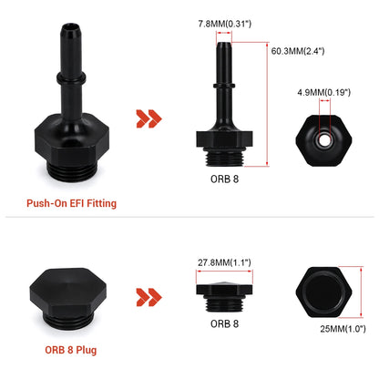 Aluminium K Series Heavy Fuel Rail Kit High Flow Injection Fuel Rail For Honda K20 K24 RSX Civic Si ,Integra EP3 With Oil Gauge