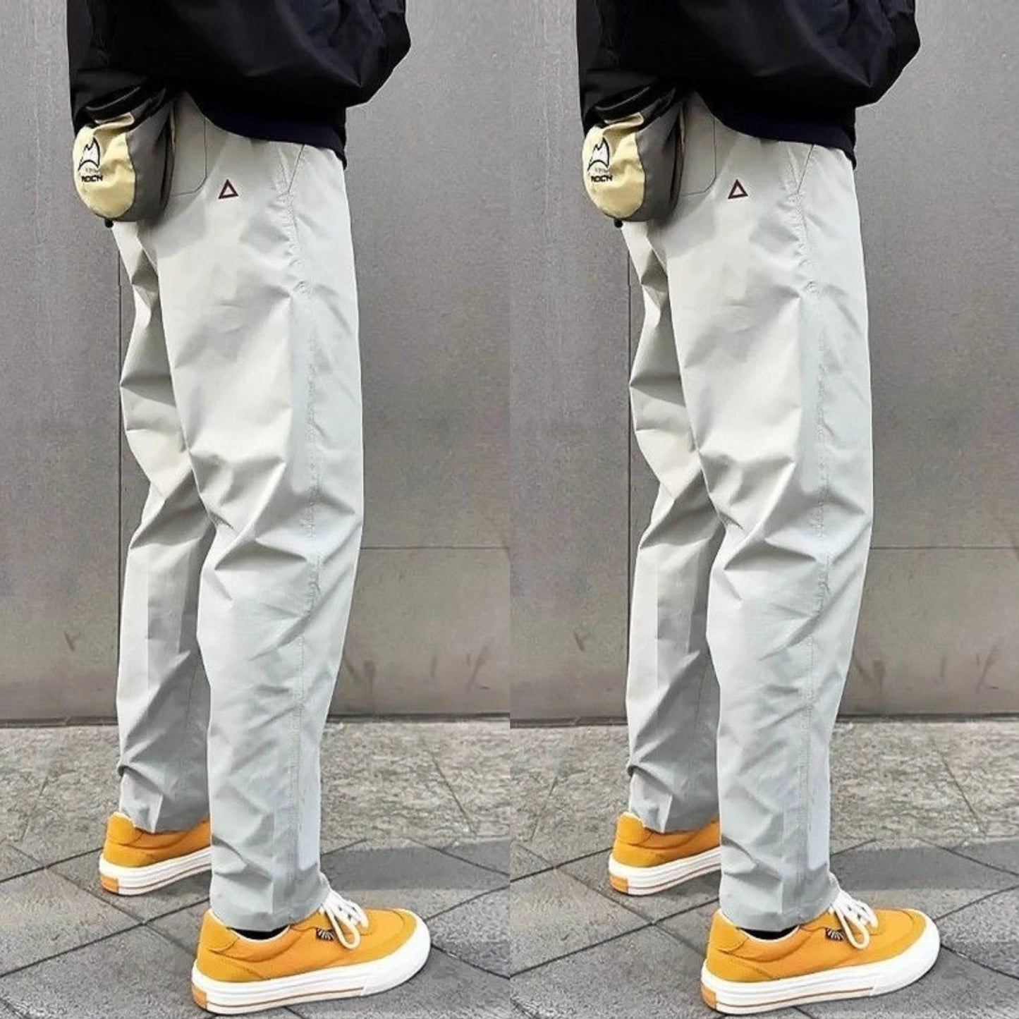 Quick Dry Straight Leg Thin Work Trousers for Men Summer Outdoor Hiking Mountain Climbing Windproof Pants Casual Fashion