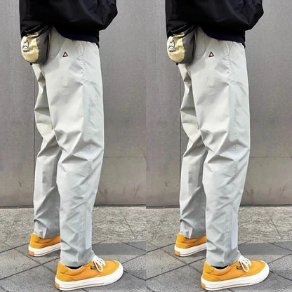 Quick Dry Straight Leg Thin Work Trousers for Men Summer Outdoor Hiking Mountain Climbing Windproof Pants Casual Fashion