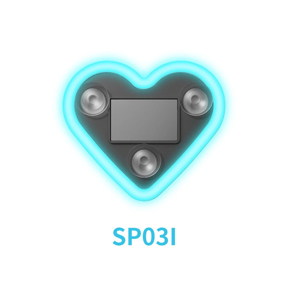 Car Solar Triangle Window Heart-Shaped Light Emitting Heart-Shaped Atmosphere Light Interior Wiring Free Led Atmosphere Ligh