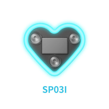 Car Solar Triangle Window Heart-Shaped Light Emitting Heart-Shaped Atmosphere Light Interior Wiring Free Led Atmosphere Ligh