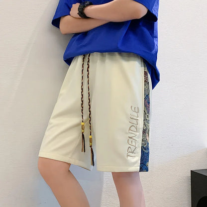 2026 Letter Foam Printed Shorts Men Loose Fit Summer Streetwear Running Sports Short Pants Men Women Hip Hop Half Wide Leg Pants