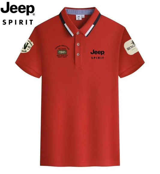 2026 Innovative JEEP Men's Summer T-Shirts and Business Polo Shirts, Outdoor Sports Quick-Dry Tops
