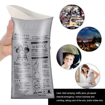 4-24PC Outdoor Emergency Urine Bags  Disposable Travel Mobile Toilet Portable Urinal Bag for Female Baby Male Vomiting Bag