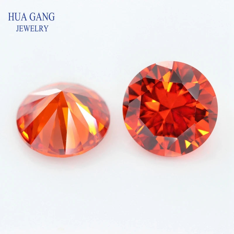 Big size 5A Cubic Zirconia Stone Multicolor Round Shape Brilliant Cut Loose CZ Stones Synthetic Gems Beads For Jewelry