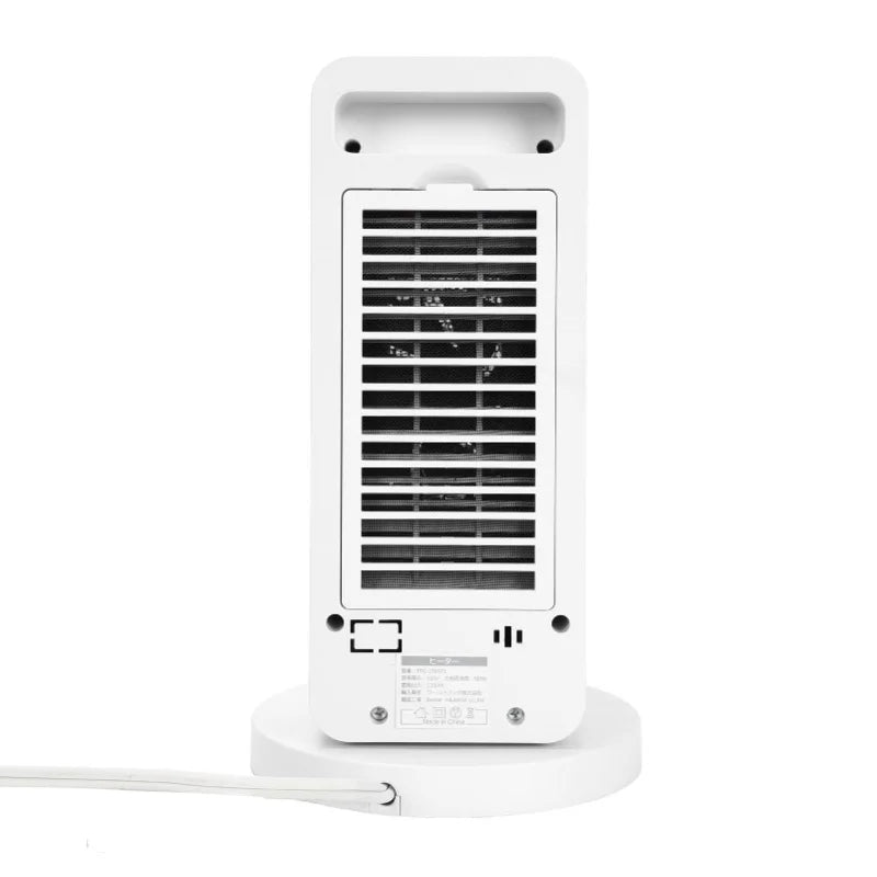 Quiet 1200W PTC Ceramic Space Heater White Portable 70° Oscillation With Thermostat Overheat Tip Over Protection