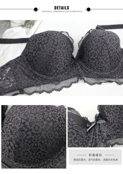 2024 New Black White Grey Red Blue Beige Bra Sets 34/75 36/80 38/85 40/90 42/95 44/100 BCDE Underwear For Women Lingerie