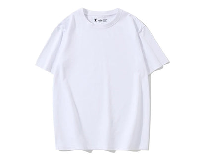 Simple White Oversize T-shirts For Women Cotton Summer Green T Shirts Women Short Sleeve Loose Blue T Shirt Women Yellow Top Tee