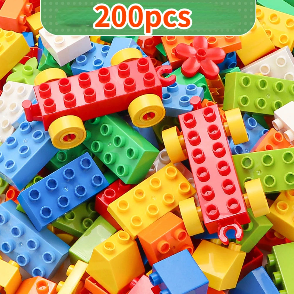 70/200pcs DIY Toys Large Partical Creative Building Block Basic Brick Educational Assembled Puzzle Fit Legoeds Gift for Kids