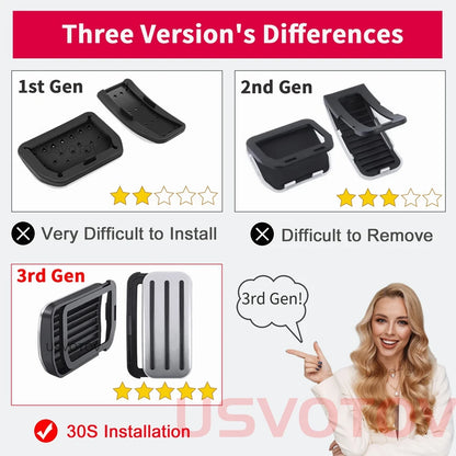 Performance Pedal Sets Accelerator Brake Pedals Cover for Tesla Model Y Juniper Model 3 YL 2021-2026 Accessories Foot Pedal Pads