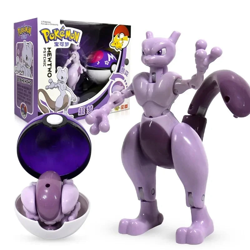 Pokemon Pokeball Figure Pikachu Dragonite Lapras Psyduck Mewtwo Gyarados Solgaleo Lunala Eevee Poke Ball Toy Kids Birthday Gift