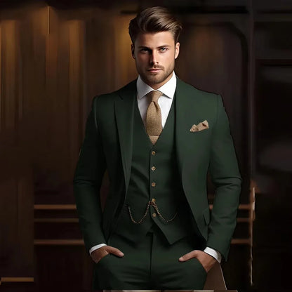 High Quality Black Men's wedding Suits Smart Cusual 3 Piece Custom Slim Fit Male Blazer Wedding Groom Tuxedos Costume Homme