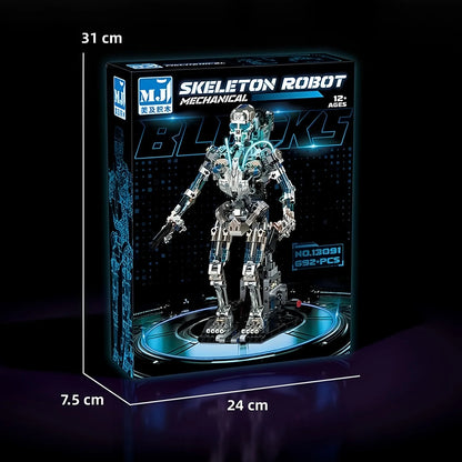 Skeleton Robot Building Block Model, Mechanical Assembly Building Blocks, Children's Building Block Toys, Children's DIY Gifts