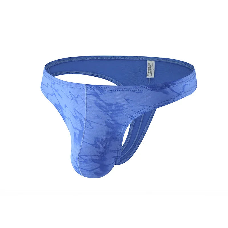5PCS Sexy Mens Thongs Underwear Briefs Print Underpants Bulge Penis Pouch Low Waist U convex Panties Jockstrap Gay Homens