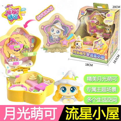 Catch！Teenieping Anime Figure Season 6 Sparkling Meteor Aurora Meteor Hut Set  Magic Sweetheart Figurine Collection Toys Gifts