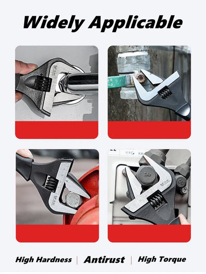Adjustable large open end wrench Universal wrench CR-V Steel Machinery shop repair tool Car motorcycle bicycle wrench Hand tool