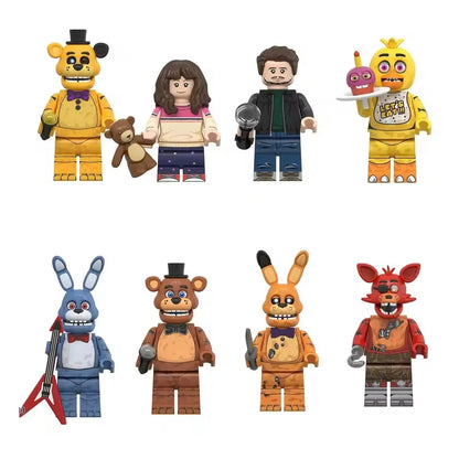NEW FNAF Nights Game Figure Mini Figures Building BlocksSkeleton Thriller Toys gift kids toys mould king