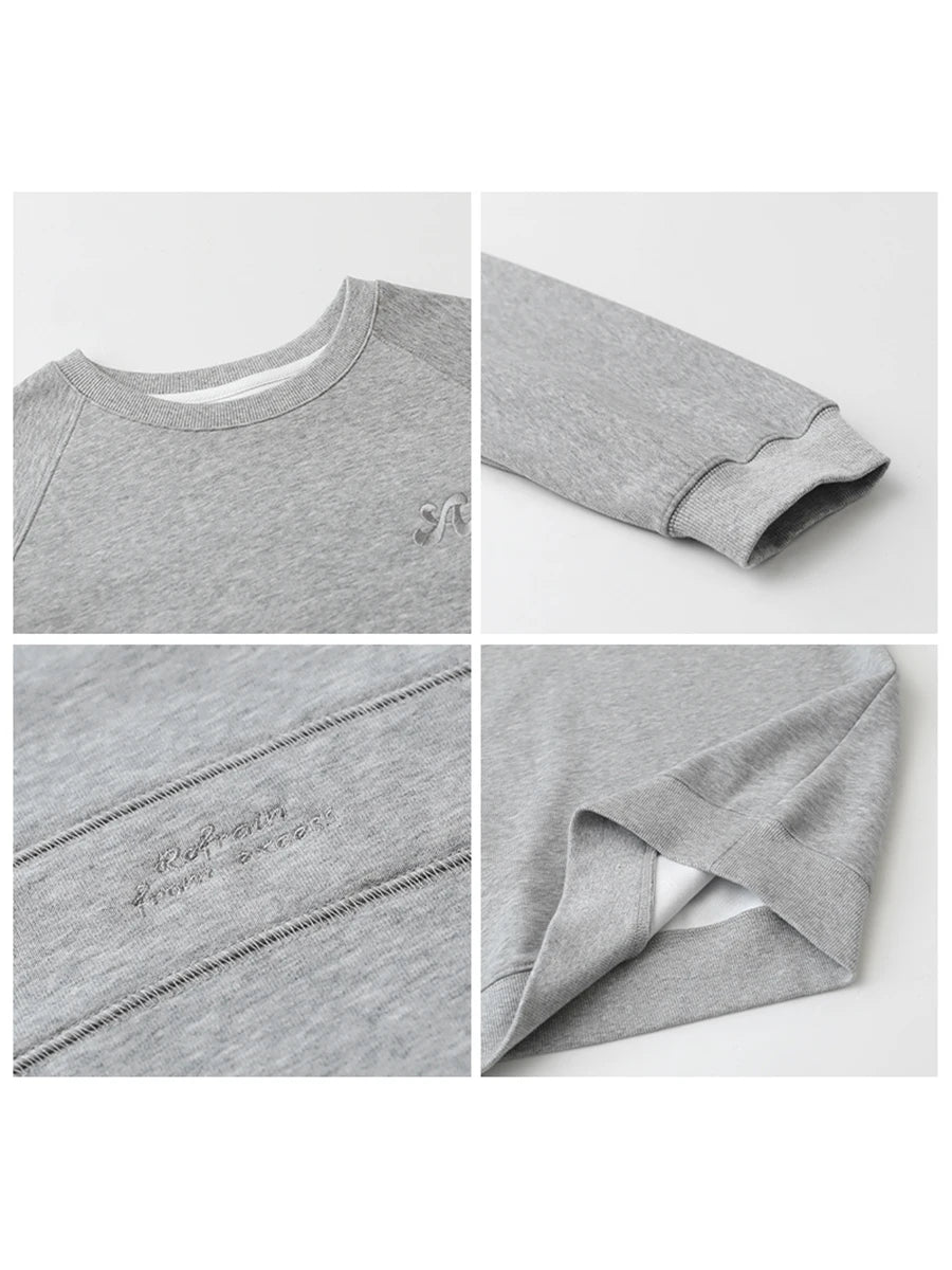 CHIC VEN Women Sweatshirts Loose Casual New O Neck Raglan Sleeves Long Sleeved Female Tops Pullover Spring Autumn 2025