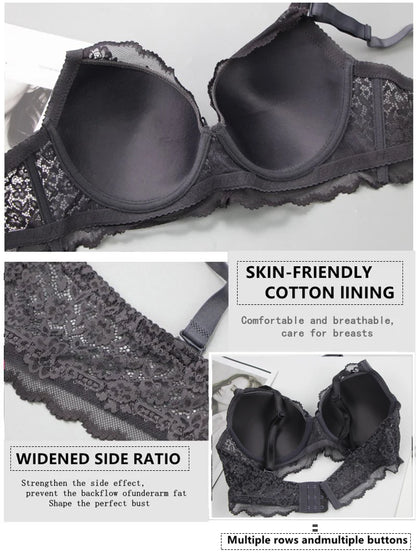 2024 New Black White Grey Red Blue Beige Bra Sets 34/75 36/80 38/85 40/90 42/95 44/100 BCDE Underwear For Women Lingerie